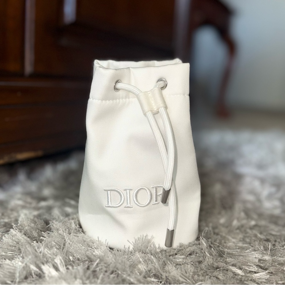 White Dior Makeup Bag / Dior Cosmetic Bag